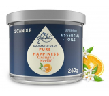 Glade Aromatherapy Pure Happiness Veľká sviečka s vôňou pomaranča + neroli v skle, doba horenia 60 h 260 g