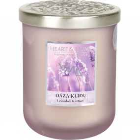 Heart & Home Oasis of Peace Sójová sviečka veľká horí až 70 hodín 340 g