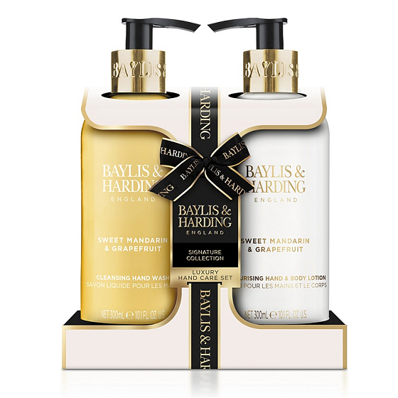 Baylis & Harding Tangerine and Grapefruit tekuté mydlo 300 ml + mlieko na ruky a telo 300 ml, kozmetická sada pre ženy