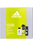 Adidas Pure Game voda po holení 100 ml + dezodorant v spreji 150 ml + sprchový gél 250 ml, kozmetická sada pre mužov