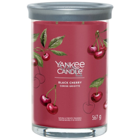 Yankee Candle Black Cherry - Sviečka s vôňou zrelej čerešne Signature Tumbler veľké sklo 2 knôty 567 g