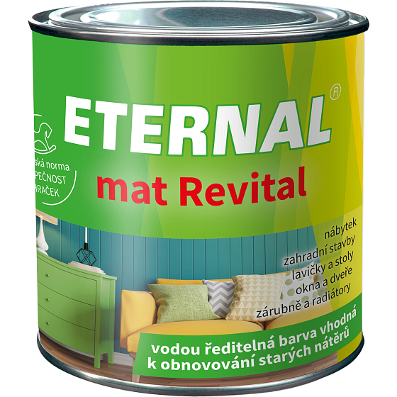 Eternal mat Revital farba na obnovovanie starých náterov, 213 čierna, 100 g