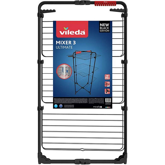 Vileda Mixer 3 Ultimate stojanový sušák na prádlo, sušící plocha 30 m, čierny