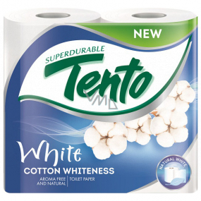 Tento Cotton Whiteness toaletný papier biely 2 vrstvový 156 útržkov 4 kusy