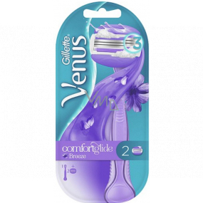 Gillette Venus ComfortGlide Breeze 2v1 holiaci strojček + náhradná holiaca hlavica 3 čepieľky 2 kusy pre ženy