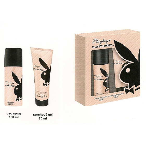 Playboy Play It Lovely dezodorant sprej + sprchový gél, kozmetická sada