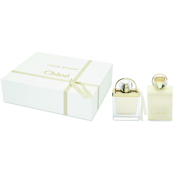 Chloé Love Story toaletná voda 50 ml + telové mlieko 100 ml, darčeková sada
