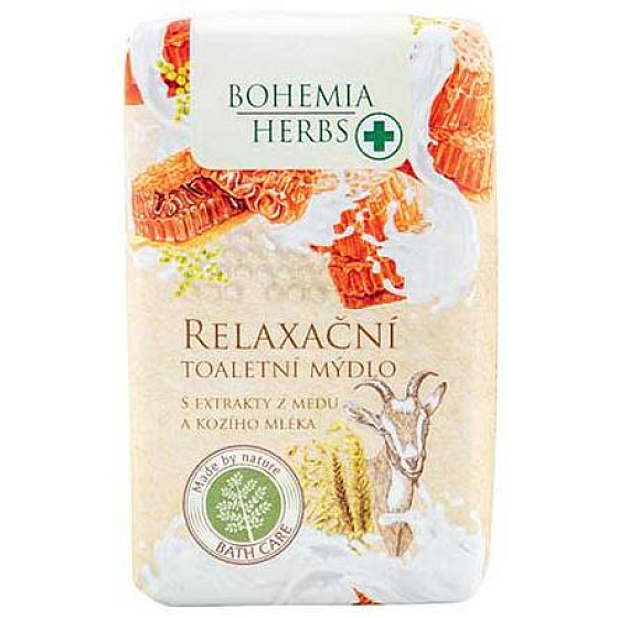 Bohemia Gifts Med a Kozie mlieko relaxačné jemné toaletné mydlo 100 g