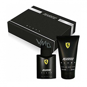 Ferrari Scuderia Black toaletná voda pre mužov 75 ml + 2v1 sprchový gél 150 ml, darčeková sada