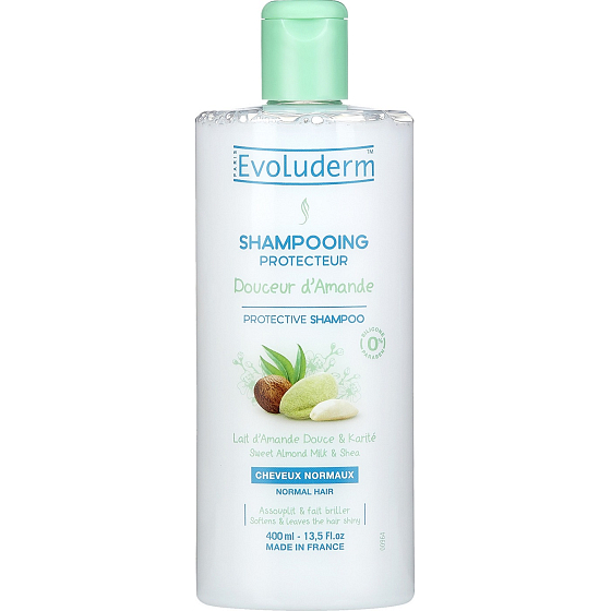 Evoluderm Douceur Amand ochranný šampón pre normálne vlasy s mandľovým mliekom 400 ml