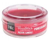 Woodwick Pomegranate - Granátové jablko vonná sviečka s dreveným knôtom petite 31 g
