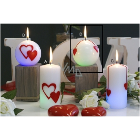 Lima Valentínska magická sviečka Srdce guľa 80 mm 1 kus