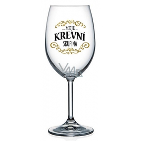 Nekupto Na Zdravie pohár na víno Moja krvná skupina 440 ml