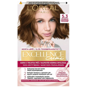 Loreal Paris Excellence Creme farba na vlasy 5.3 Svetlohnedá zlatá
