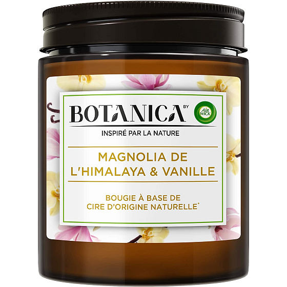 Air Wick Botanica Vanilka a himalájska magnólia vonná sviečka sklo, doba horenia až 40 hodín 205 g