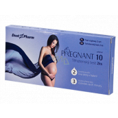 Pregnant 10 Tehotenský test vysoko presný s extra citlivosťou 10mlU/ml pre včasné zistenie tehotenstva 2 kusy
