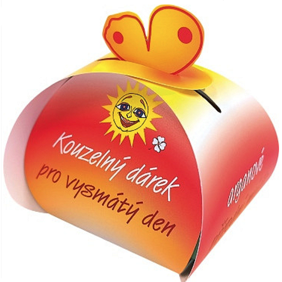 Čarovný darček arganový prírodné mydlo z rastlinných olejov pre vysmiaty deň 50 g