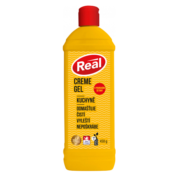 Real Creme Gel Kuchyňa krémový gél na indukčné, sklokeramické platne a ďalšie citlivé povrchy 450 g