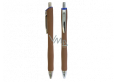 Spoko Panther Nature guľôčkové pero, Easy Ink, hnedé, modrá náplň 0,5 mm