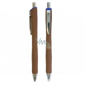 Spoko Panther Nature guľôčkové pero, Easy Ink, hnedé, modrá náplň 0,5 mm