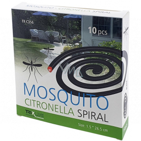 Mosquito Repellent Incense špirála repelentná špirála s citronelou proti komárom 1,5 x 26,5 cm 10 kusov TR C356