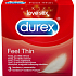 Durex Feel Thin kondóm extra jemný pre väčšiu citlivosť nominálna šírka: 56 mm 3 kusy