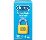 Durex Extra Safe Thicker latexový kondóm, silnejší, nominálna šírka: 56 mm 12 kusov