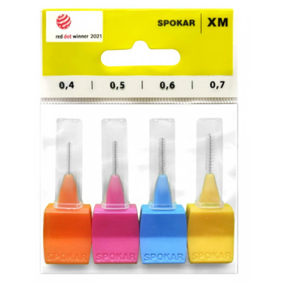 Spokar XM 0,4 - 0,7 mm medzizubné kefky sada mix 4 ks