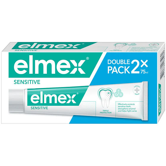 Elmex Sensitive Triple Protection zubná pasta 2 x 75 ml
