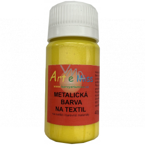 Art e Miss Metalická farba na textil 62 Yellow 40 g