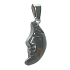 Obsidián Moka Moon prívesok prírodný kameň, ručne brúsená figúrka 2,2 x 10 mm, záchranný kameň
