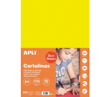 Apli Farebné papiere A4 Fluo yellow 170 g 50 listov