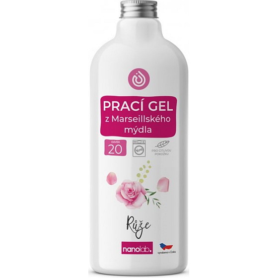 Nanolab Rose of Marseille mydlový gél na umývanie citlivej pokožky 20 dávok 1 l