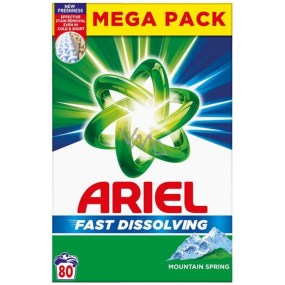 Ariel Mountain Spring box prací prášok na farebné oblečenie 80 dávok 4,4 kg