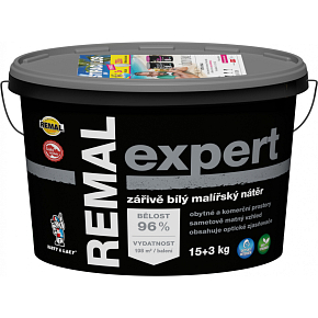 REMAL Expert žiarivo biela maliarska farba na stenu, 1 kg