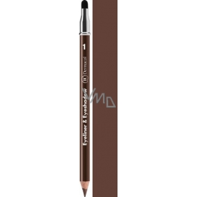 Dermacol Eyeliner & Eye Shadow 2v1 kajalová ceruzka a očné tiene 01 1,6 g