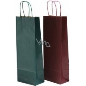 Nekupto Darčeková Kraftová taška na fľašu 39 x 14 x 9 cm červená alebo zelená 1 kus