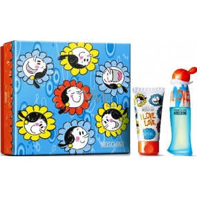 Moschino I Love Love toaletná voda 30 ml + telové mlieko 50 ml, darčeková sada
