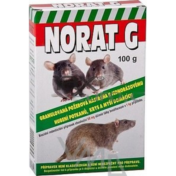 Norat G na hubenie myší, potkanov a potkanov 100 g