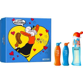 Moschino I Love Love toaletná voda pre ženy 30 ml + telové mlieko 25 ml + sprchový gél 25 ml, darčeková sada