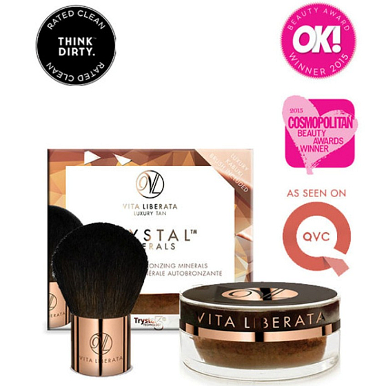 Vita Liberata Trystal Minerals Powder Samoopaľovacie minerálny púder s matujúcim efektom 02 Bronze 9 g