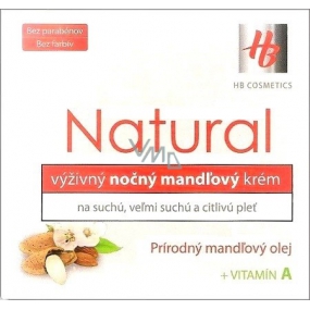 HB Natural Mandľový výživný nočný krém s vitamínom A 50 ml