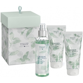 Atkinsons English Garden Green Tea & Cherry Oil telová voda pre ženy 100 ml + telové mlieko 75 ml + sprchové gély 75 ml, kozmetická sada