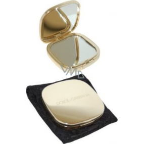 Dolce & Gabbana Beauty luxusné kozmetické zrkadielko zlatej 7 x 7 x 1,3 cm