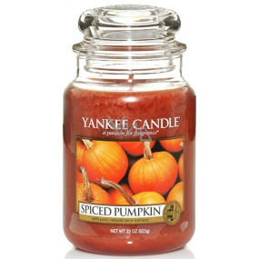 Yankee Candle Spiced Pumpkin - Korenená tekvica vonná sviečka Classic veľká sklo 623 g