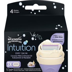 Wilkinson Intuition Dry Skin Coconut Milk & Almond Oil náhradné hlavice pre ženy 3 kusy