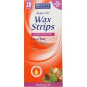 Beauty Formulas Arganový olej Wax Strips depilačné pásiky na nohy a telo 20 kusov