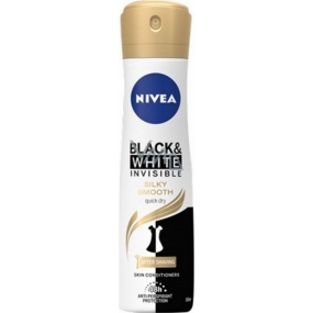Nivea Invisible Black & White Silky Smooth antiperspirant dezodorant sprej pre ženy 150 ml