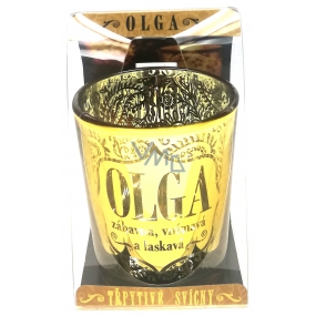 Albi Trblietavý svietnik zo skla na čajovú sviečku OLGA, 7 cm