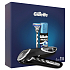 Gillette Mach3 Turbo holiaci strojček + náhradné hlavice 1 kus + Mach3 Extra Comfort gél na holenie 75 ml + cestovné púzdro, kozmetická sada pre mužov